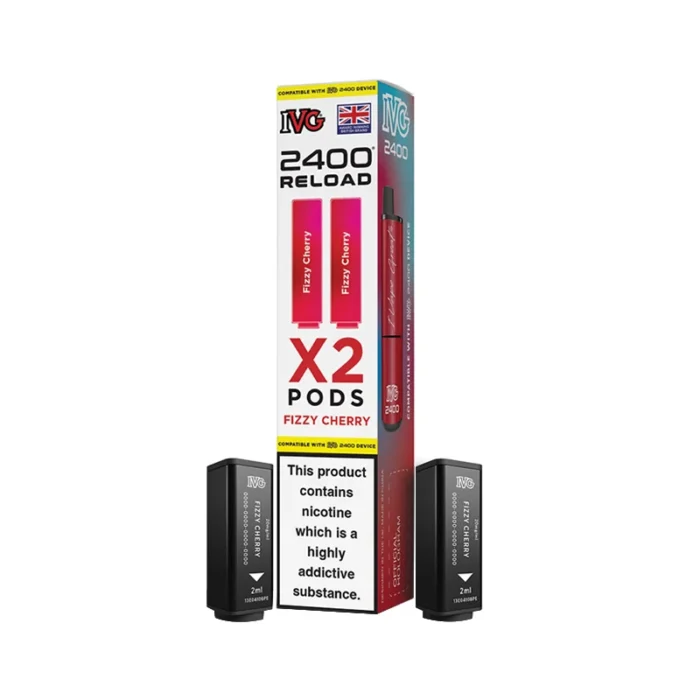 IVG 2400 Reload 2 in 1 Pods Prefilled FIzzy Cherry | Guardian Vape Shop
