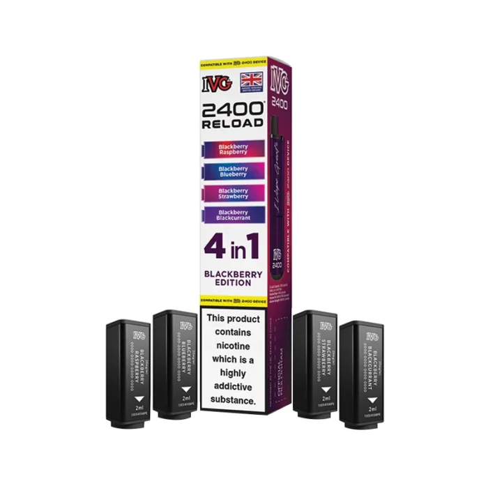 IVG 2400 Reload 4 in 1 Prefilled Pods Blackberry Edition | Guardian Vape Shop