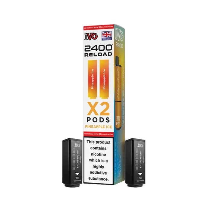 IVG 2400 Reload 2 in 1 Pods Prefilled Pineapple Ice | Guardian Vape Shop