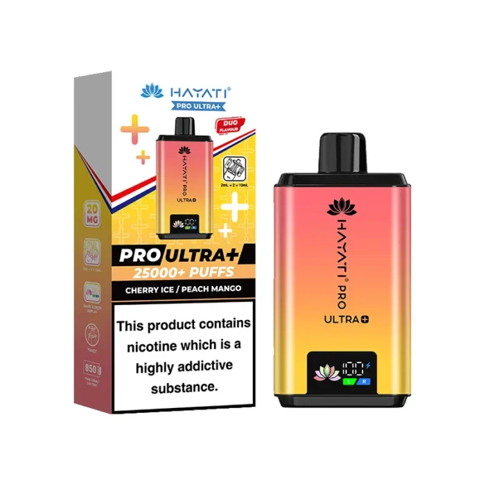 Hayati Pro Ultra Plus 25000 Pod Kit Cherry Ice Peach Mango | Guardian Vape Shop