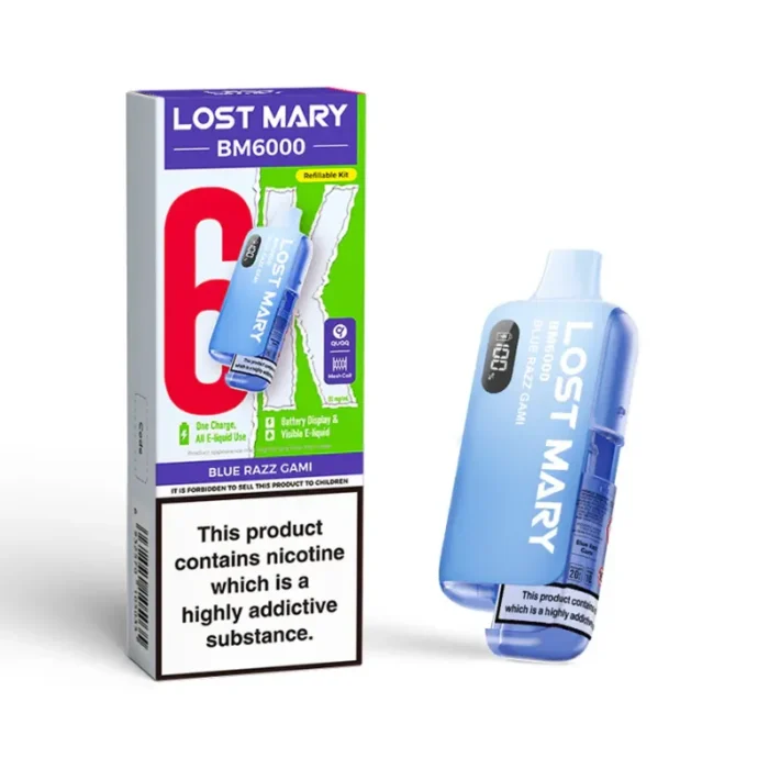 Lost Mary BM6000 6k Puff Pod Kit Blue Razz Gami | Guardian Vape Shop