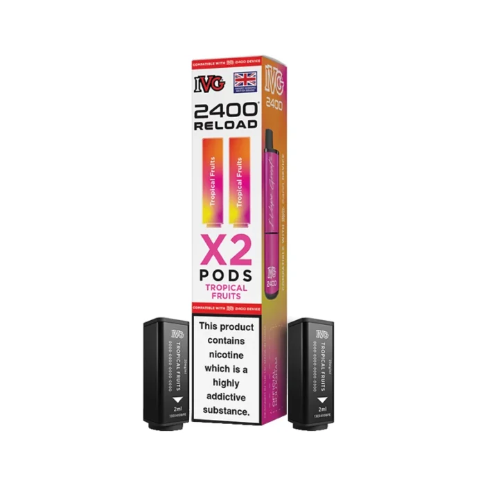 IVG 2400 Reload 2 in 1 Pods Prefilled Tropical Fruits | Guardian Vape Shop