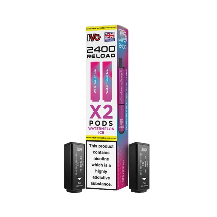 IVG 2400 Reload 2 in 1 Pods Prefilled Watermelon Ice | Guardian Vape Shop