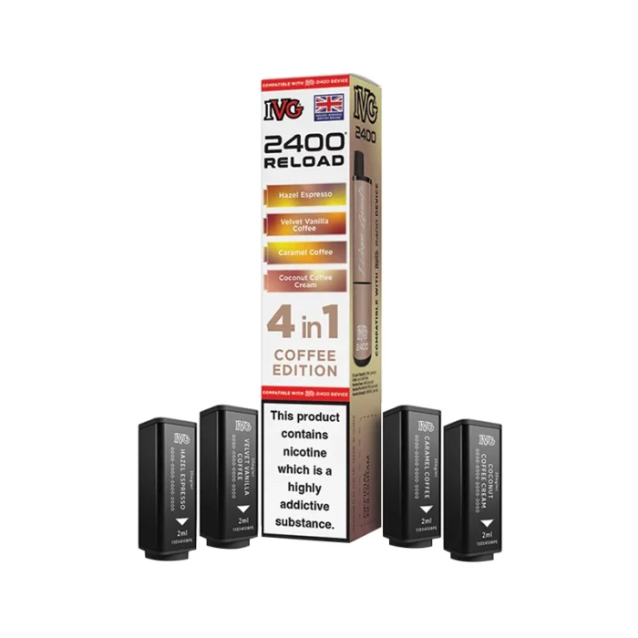 IVG 2400 Reload 4 in 1 Prefilled Pods Coffee Edition | Guardian Vape Shop