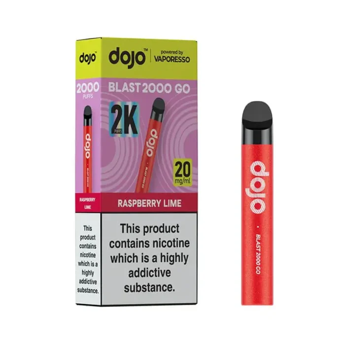 Vaporesso Dojo Blast 2000 Go Pod Kit Raspberry Lime | Guardian Vape Shop