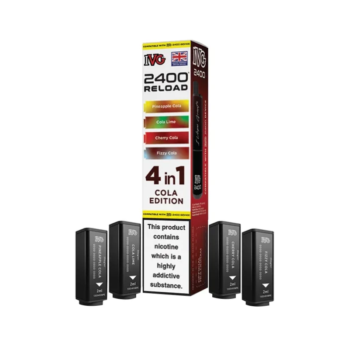 IVG 2400 Reload 4 in 1 Prefilled Pods Cola Edition | Guardian Vape Shop