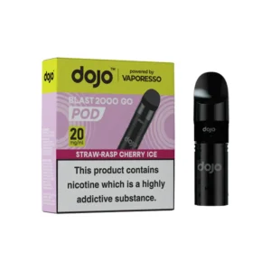 Vaporesso Dojo Blast 2000 Go Pods Prefilled Straw Rasp Cherry Ice | Guardian Vape Shop