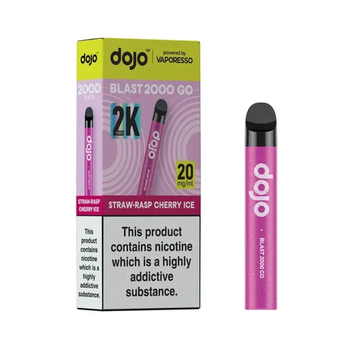 Vaporesso Dojo Blast 2000 Go Pod Kit Straw Rasp Cherry Ice | Guardian Vape Shop