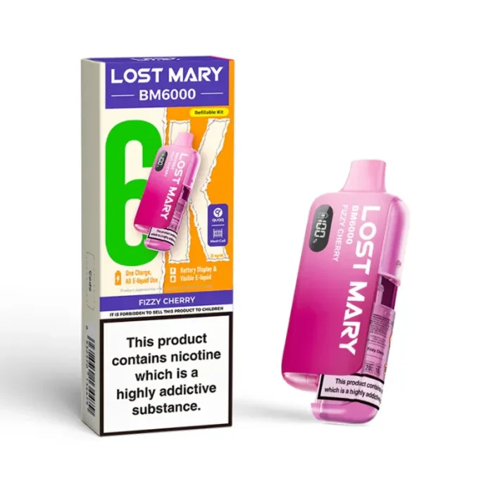 Lost Mary BM6000 6k Puff Pod Kit Fizzy Cherry | Guardian Vape Shop