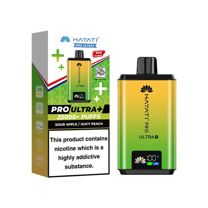 Hayati Pro Ultra Plus 25000 Pod Kit Sour Apple Juicy Peach | Guardian Vape Shop