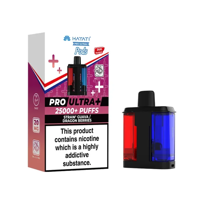 Hayati Pro Ultra Plus Pods 25k Straw Guava - Dragon Berries | Guardian Vape Shop
