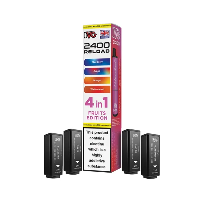 IVG 2400 Reload 4 in 1 Prefilled Pods Fruits Edition | Guardian Vape Shop