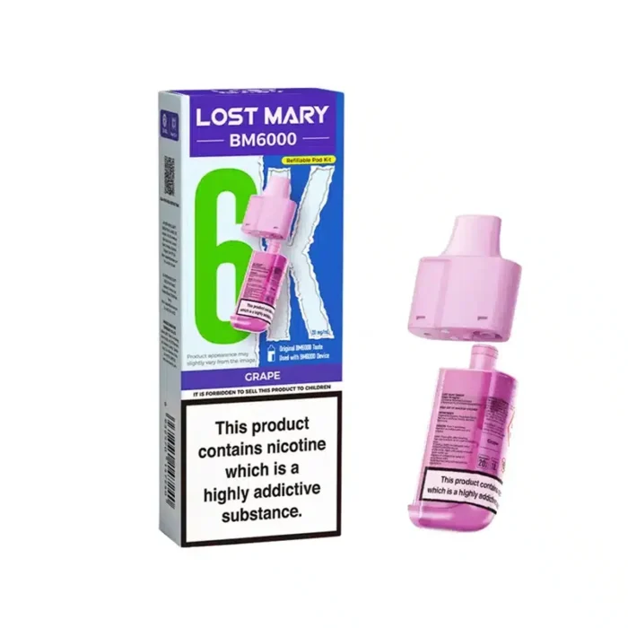 Lost Mary BM6000 Refill Pods Grape | Guardian Vape Shop