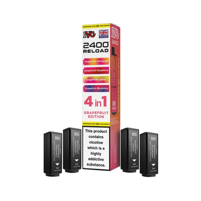 IVG 2400 Reload 4 in 1 Prefilled Pods Grapefruit Edition | Guardian Vape Shop