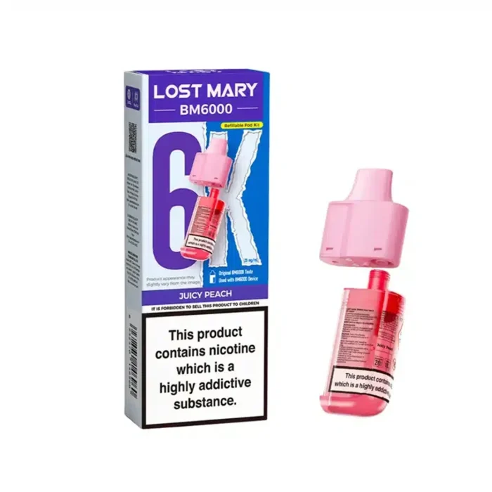 Lost Mary BM6000 Refill Pods Juicy Peach | Guardian Vape Shop