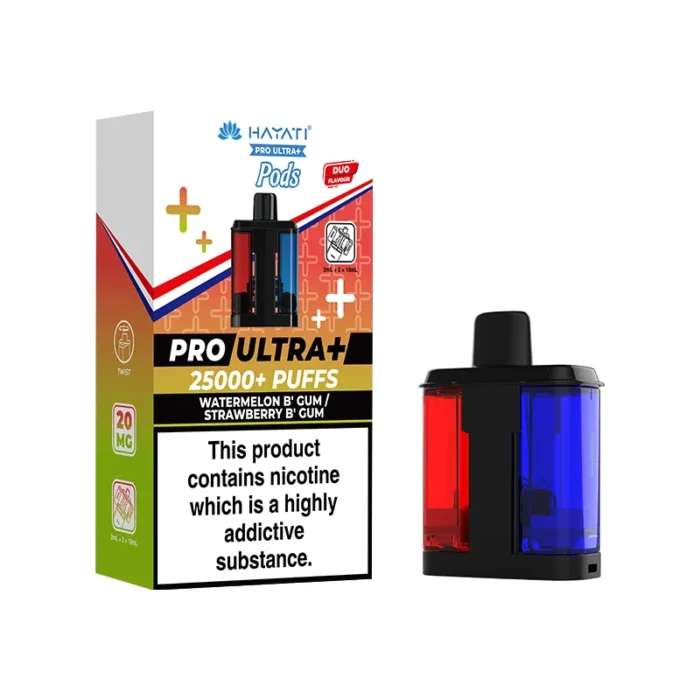 Hayati Pro Ultra Plus Pods 25k Watermelon B Gum - Strawberry B Gum | Guardian Vape Shop