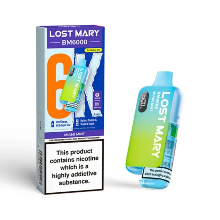 Lost Mary BM6000 6k Puff Pod Kit Miami Mint | Guardian Vape Shop