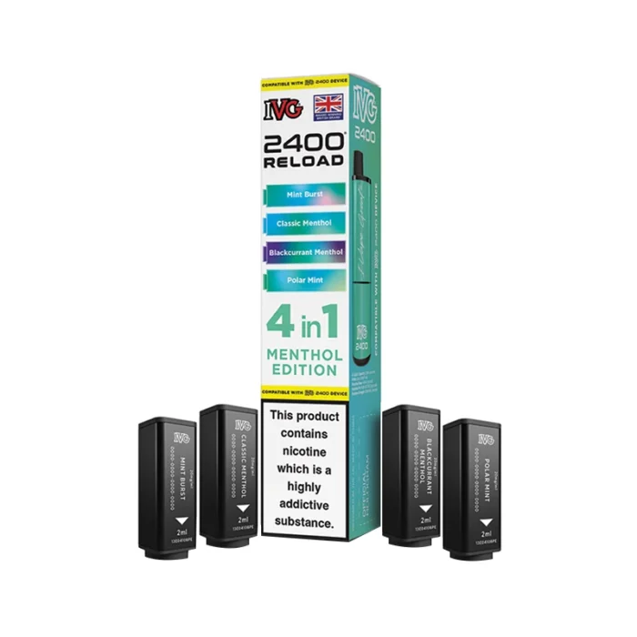 IVG 2400 Reload 4 in 1 Prefilled Pods Menthol Edition | Guardian Vape Shop