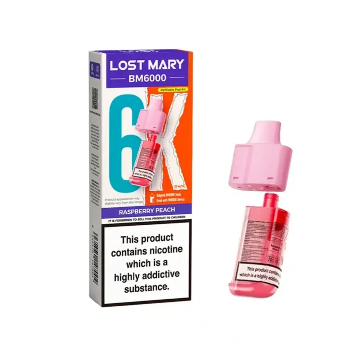 Lost Mary BM6000 Refill Pods Raspberry Peach | Guardian Vape Shop