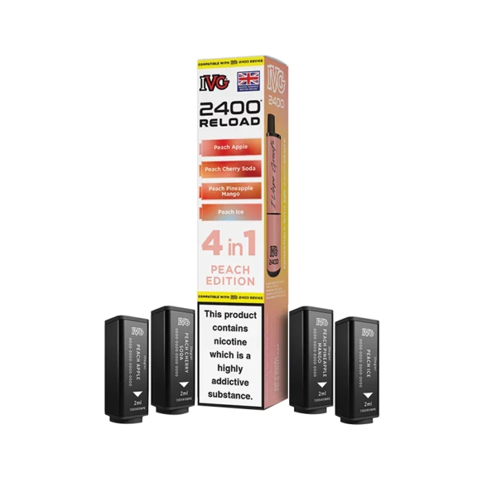 IVG 2400 Reload 4 in 1 Prefilled Pods Peach Edition | Guardian Vape Shop