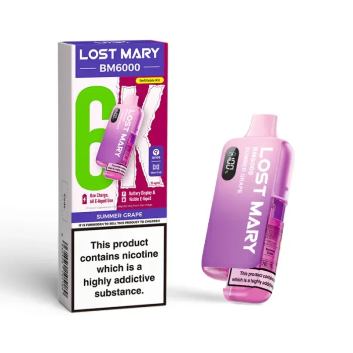 Lost Mary BM6000 6k Puff Pod Kit Summer Grape | Guardian Vape Shop