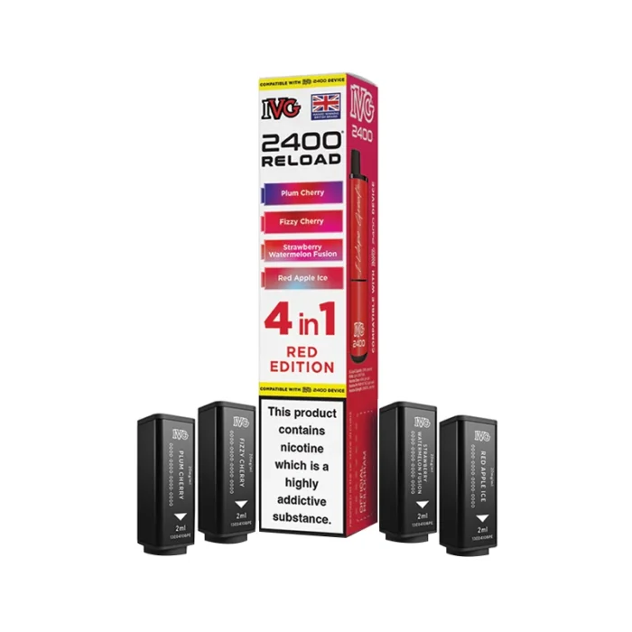 IVG 2400 Reload 4 in 1 Prefilled Pods Red Edition | Guardian Vape Shop