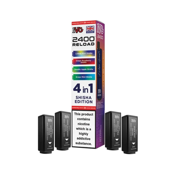 IVG 2400 Reload 4 in 1 Prefilled Pods Shisha Edition | Guardian Vape Shop
