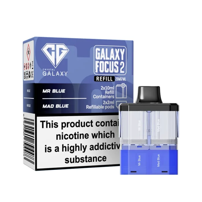 Crystal Galaxy Focus 2 Pods Prefilled 30k Mr Blue-Mad Blue | Guardian Vape Shop