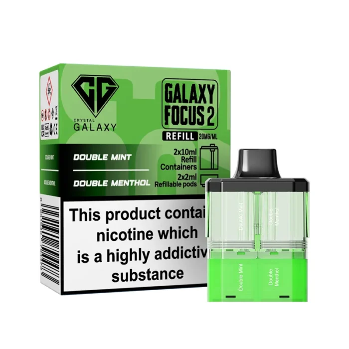 Crystal Galaxy Focus 2 Pods Prefilled 30k Double Mint-Double Menthol | Guardian Vape Shop