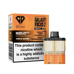 Crystal Galaxy Focus 2 Pods Prefilled 30k Mango Peach Pineapple-Triple Mango | Guardian Vape Shop
