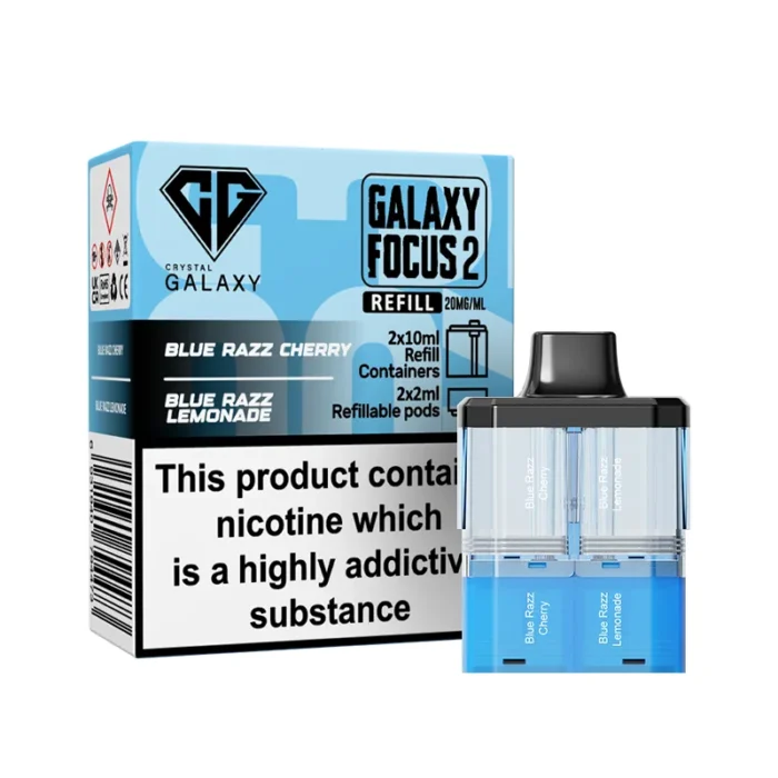 Crystal Galaxy Focus 2 Pods Prefilled 30k Blue Razz Cherry-Blue Razz Lemonade | Guardian Vape Shop