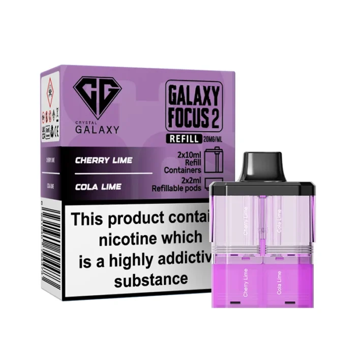 Crystal Galaxy Focus 2 Pods Prefilled 30k Cherry Lime-Cola Lime | Guardian Vape Shop