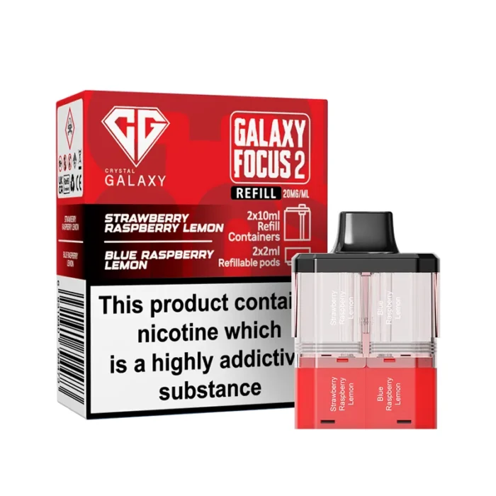 Crystal Galaxy Focus 2 Pods Prefilled 30k Strawberry Raspberry Lemon-Blue Raspberry Lemon | Guardian Vape Shop