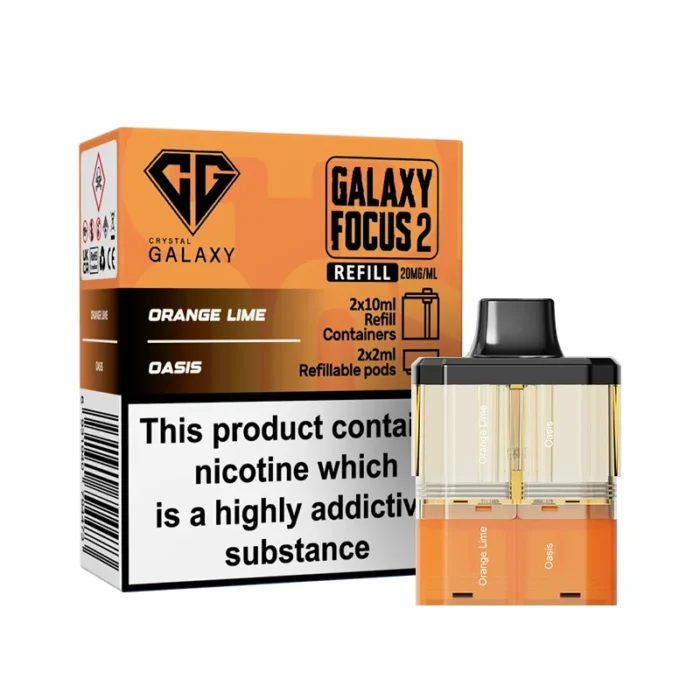 Crystal Galaxy Focus 2 Pods Prefilled 30k Orange Lime-Oasis | Guardian Vape Shop