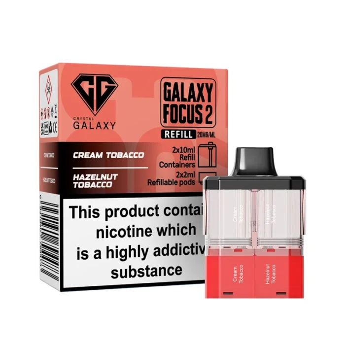 Crystal Galaxy Focus 2 Pods Prefilled 30k Cream Tobacco-Hazelnut Tobacco | Guardian Vape Shop
