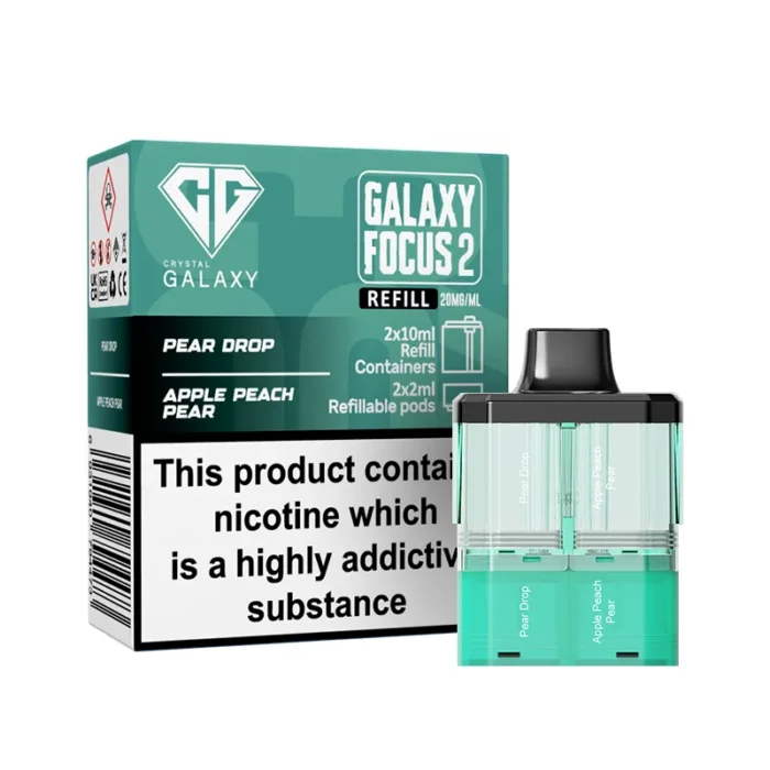 Crystal Galaxy Focus 2 Pods Prefilled 30k Pear Drop-Apple Peach Pear | Guardian Vape Shop