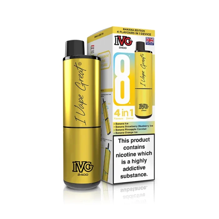 IVG 2400 4 in 1 Prefilled Pod Kit Banana Edition | Guardian Vape Shop