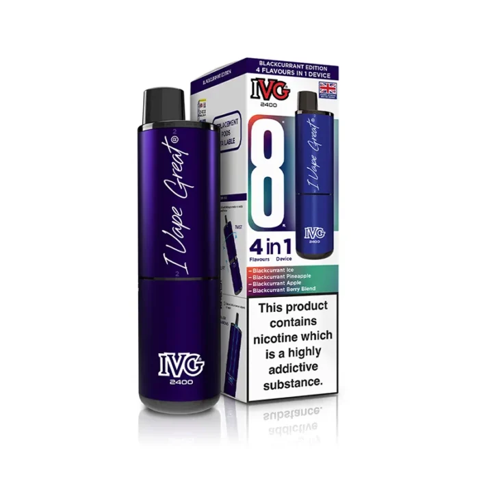 IVG 2400 4 in 1 Prefilled Pod Kit Blackcurrant Edition | Guardian Vape Shop