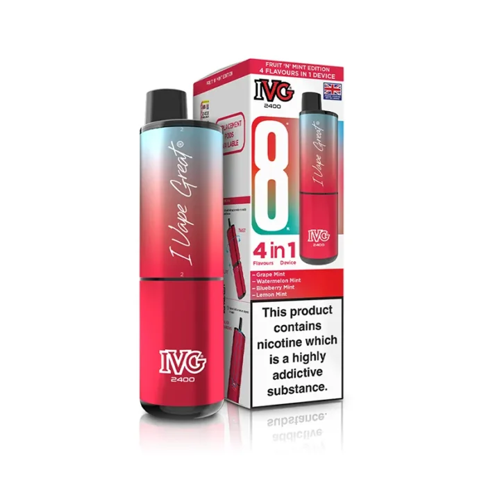 IVG 2400 4 in 1 Prefilled Pod Kit Fruit N Mint Edition | Guardian Vape Shop