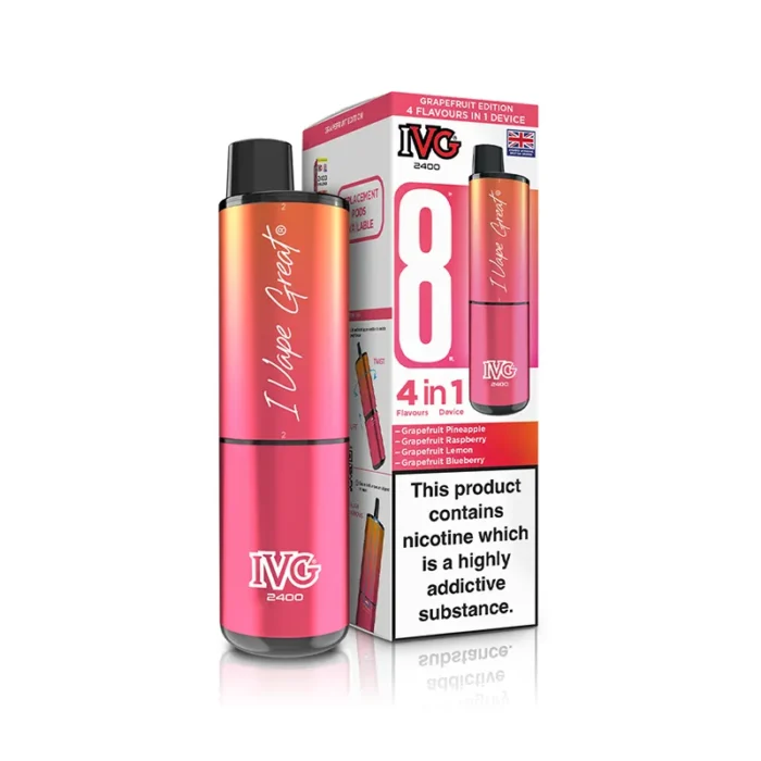 IVG 2400 4 in 1 Prefilled Pod Kit Grapefruit Edition | Guardian Vape Shop