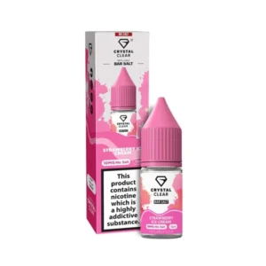 Crystal Clear Nic Salts E-Liquids Strawberry Ice Cream | Guardian Vape Shop