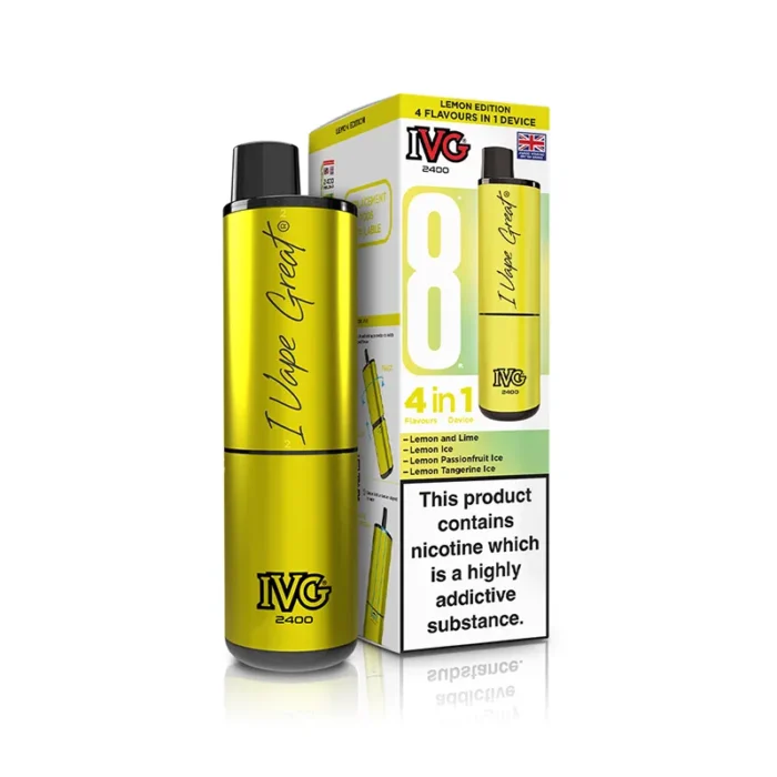 IVG 2400 4 in 1 Prefilled Pod Kit Lemon Edition | Guardian Vape Shop