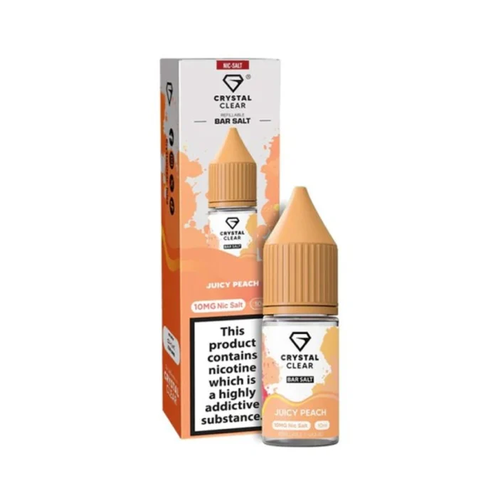 Crystal Clear Nic Salts E-Liquids Juicy Peach | Guardian Vape Shop