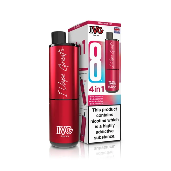 IVG 2400 4 in 1 Prefilled Pod Kit Red Apple Ice | Guardian Vape Shop