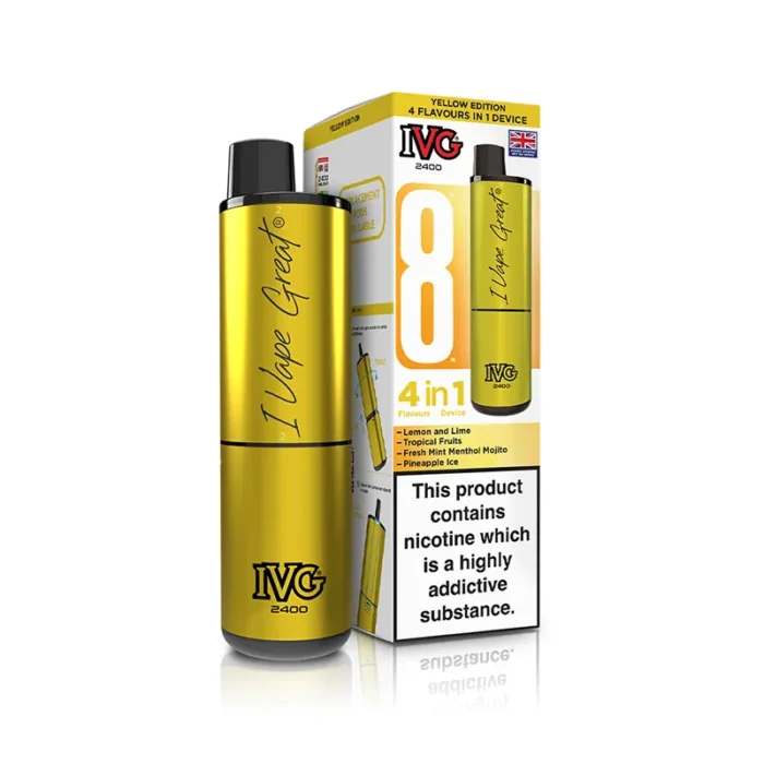 IVG 2400 4 in 1 Prefilled Pod Kit Yellow Edition | Guardian Vape Shop