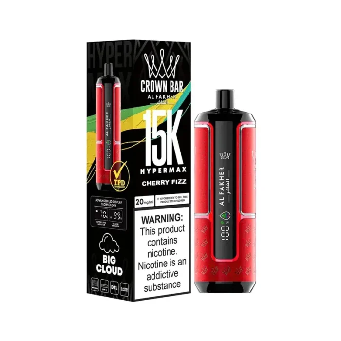 Al Fakher Crown Bar Hypermax 15K Disposable Cherry Fizz | Guardian Vape Shop