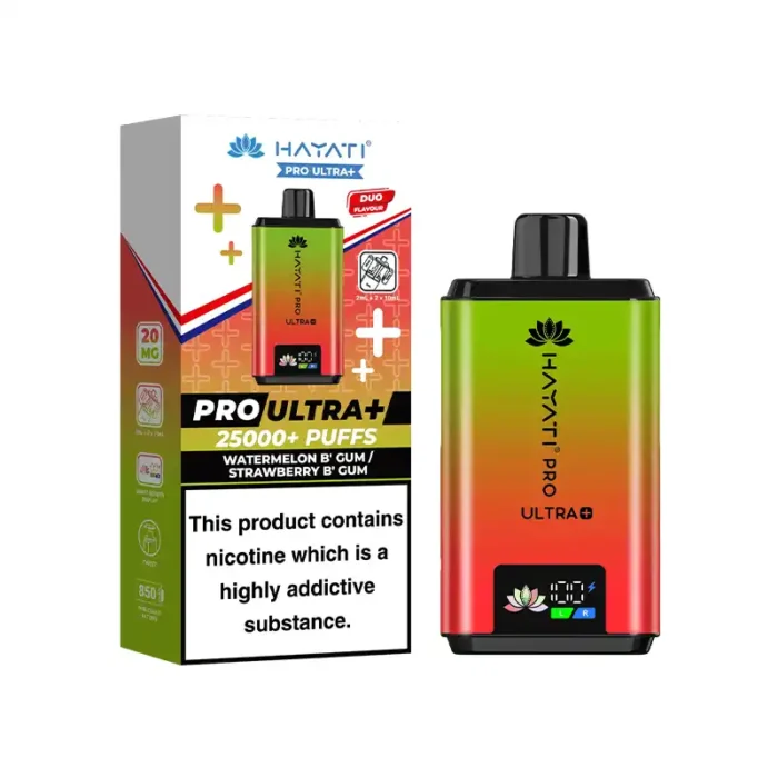 Hayati Pro Ultra Plus 25000 Pod Kit Watermelon B Gum-Strawberry B Gum | Guardian Vape Shop