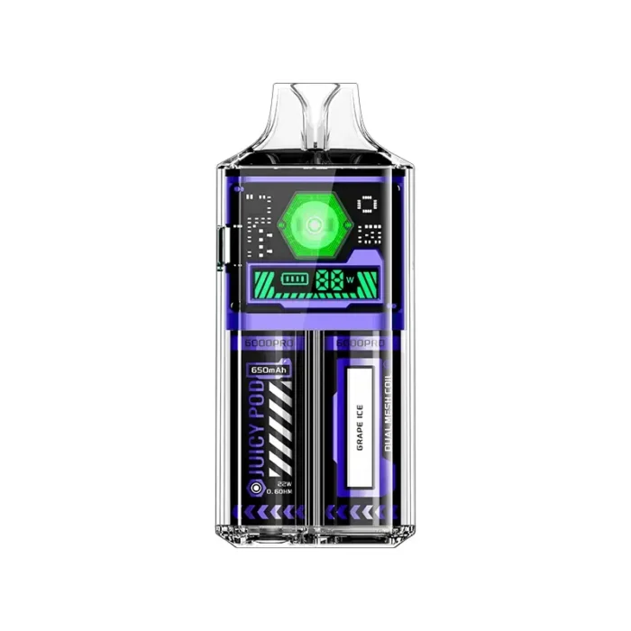 Juicy Pod 6000 Pro Disposable Vape Grape Ice | Guardian Vape Shop