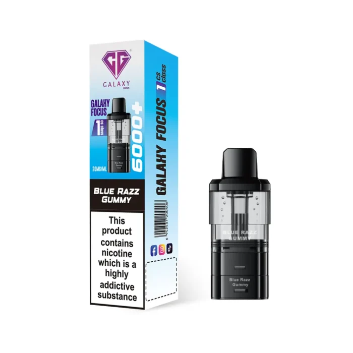 Crystal Galaxy Focus 1 6000 Pods Blue Razz Gummy | Guardian Vape Shop