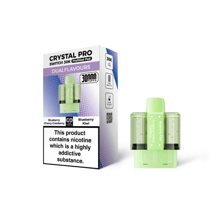 Crystal Pro Switch 30K Prefilled Pod Blueberry Cherry Cranberry-Blueberry Kiwi | Guardian Vape Shop